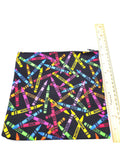 Crayon Fabric Zip Pouch, Small Bag, Travel Pouch, Cosmetic Pouch, Makeup Bag, Toiletry Bag, Printed Fabric