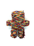Handmade Multicolored Medium Teddy Bear, Unique Knit Stuffed Toy for Kids, Adorable Child Gift