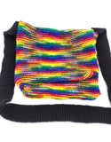 Rainbow Handmade Messenger Bag, Purse, Long Strap Bag, Handcrafted Yarn Bag