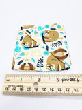 Sloth Fabric Corner Bookmark, Cup Coaster