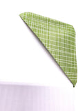 Green Grid Fabric Corner Bookmark, Cup Coaster