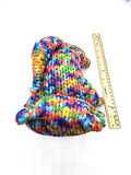 Rainbow Kitty, Stuffed Animal Cat, Hand Knit Toy Plushie