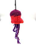 Multicolor Jellyfish Toy Keychain, Knit Animal Child Toy, Handmade Gift