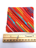 Red Stripes Fabric Corner Bookmark, Cup Coaster, Book Corner Marker