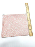 Pink Flower Fabric Zip Pouch, Small Bag, Travel Pouch, Cosmetic Pouch, Makeup Bag, Toiletry Bag, Printed Fabric