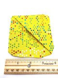 Yellow Dots Fabric Corner Bookmark, Cup Coaster, Book Corner Marker