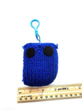 Blue Owl Stuffed Toy Keychain, Knit Animal Child Toy, Handmade Gift