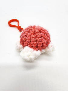 Pink Turtle Keychain, Stuffed Animal, Hand Crochet Toy Plushie