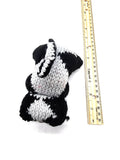 Black and Grey Kitty, Stuffed Animal Cat, Hand Knit Toy Plushie