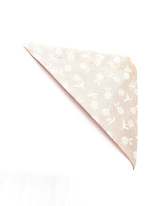 Pink Flower Fabric Corner Bookmark, Cup Coaster