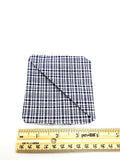 Blue Plaid Fabric Corner Bookmark, Cup Coaster