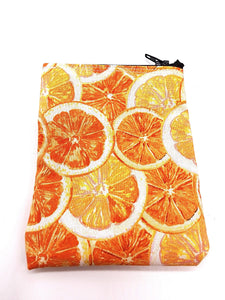 Oranges Fabric Coin Pouch, Small Bag, Coin Purse, Coin Wallet, Change Purse, Printed Fabric