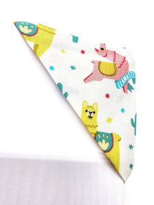 Llama Fabric Corner Bookmark, Cup Coaster