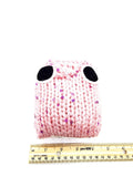 Pink Sequin Owl Stuffed Toy, Knit Animal Child Toy, Handmade Gift