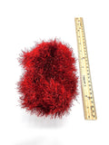 Red Fuzzy Kitty, Stuffed Animal Cat, Hand Knit Toy Plushie