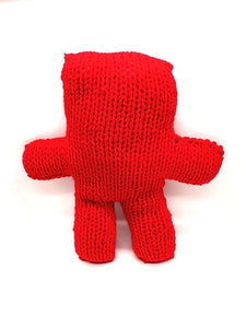 Handmade Red Large Teddy Bear, Adorable Knit Stuffed Toy for Children, Perfect Handcrafted Gift