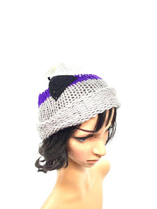 Demisexual Beanie Winter Hat, Hand Knit Hat