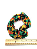 African Ethnic Hair Scrunchie, Elastic Cotton Fabric Hair Tie