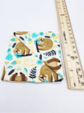 Sloth Fabric Corner Bookmark, Cup Coaster