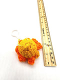 Yellow Orange Octopus Keychain, Stuffed Animal, Hand Crochet Toy Plushie