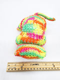 Multicolor Kitty, Stuffed Animal Cat, Hand Knit Toy Plushie