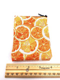 Oranges Fabric Coin Pouch, Small Bag, Coin Purse, Coin Wallet, Change Purse, Printed Fabric