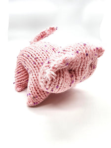 Pink Kitty, Stuffed Animal Cat, Hand Knit Toy Plushie