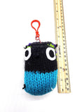 Multicolor Owl Stuffed Toy Keychain, Knit Animal Child Toy, Handmade Gift