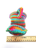 Multicolor Kitty, Stuffed Animal Cat, Hand Knit Toy Plushie