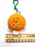 Yellow and Orange Turtle Keychain, Stuffed Animal, Hand Crochet Toy Plushie