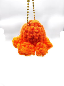 Orange Octopus Keychain, Stuffed Animal, Hand Crochet Toy Plushie