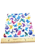 Butterfly Fabric Zip Pouch, Small Bag, Travel Pouch, Cosmetic Pouch, Makeup Bag, Toiletry Bag, Printed Fabric