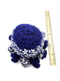 Blue and White Octopus, Stuffed Animal Creature, Hand Crochet Toy Plushie