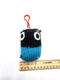 Multicolor Owl Stuffed Toy Keychain, Knit Animal Child Toy, Handmade Gift