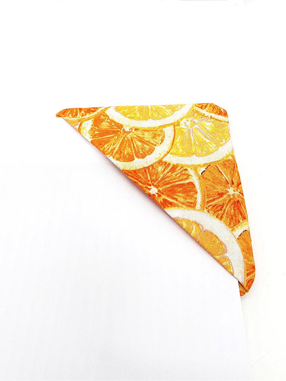 Orange Fruit Fabric Corner Bookmark, Cup Coaster