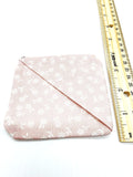 Pink Flower Fabric Corner Bookmark, Cup Coaster