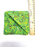 Green Dots Fabric Corner Bookmark, Cup Coaster, Book Corner Marker