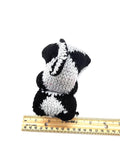 Black and Grey Kitty, Stuffed Animal Cat, Hand Knit Toy Plushie