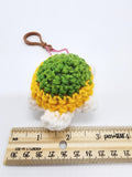 Green and Yellow Turtle Keychain, Stuffed Animal, Hand Crochet Toy Plushie