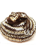 Brown Tan White Large Dice Bag, Drawstring Bag, DND, Tabletop Games, Large Dice Bag, Dice Pouch