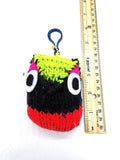 Multicolor Owl Stuffed Toy Keychain, Knit Animal Child Toy, Handmade Gift