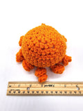 Orange Octopus, Stuffed Animal Creature, Hand Crochet Toy Plushie