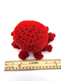 Red Octopus, Stuffed Animal Creature, Hand Crochet Toy Plushie