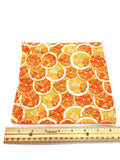 Oranges Fabric Zip Pouch, Small Bag, Travel Pouch, Cosmetic Pouch, Makeup Bag, Toiletry Bag, Printed Fabric