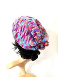 Multicolored Knit Slouch Hat, Winter Hat, Knitted Hat, Beanie