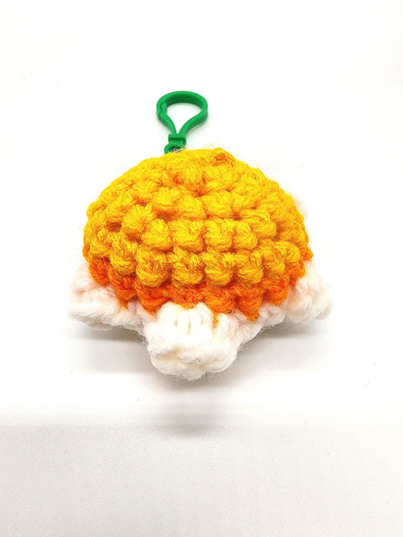 Yellow and Orange Turtle Keychain, Stuffed Animal, Hand Crochet Toy Plushie