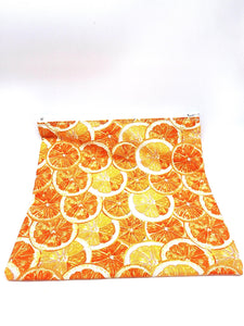 Oranges Fabric Zip Pouch, Small Bag, Travel Pouch, Cosmetic Pouch, Makeup Bag, Toiletry Bag, Printed Fabric