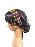 Rainbow Stripes Headband, Hand Knit Hair Tie Accessory