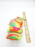 Multicolor Kitty, Stuffed Animal Cat, Hand Knit Toy Plushie