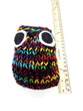 Brown Rainbow Owl Stuffed Toy, Knit Animal Child Toy, Handmade Gift